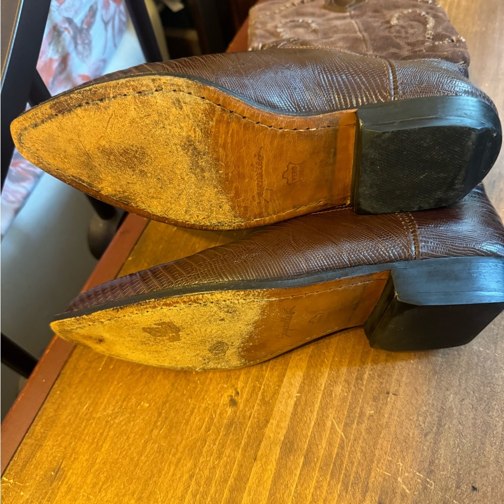 Seychelles Two-Tone Brown Heeled Western Boots - Picture 8 of 16